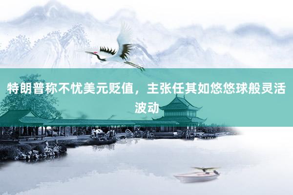 特朗普称不忧美元贬值，主张任其如悠悠球般灵活波动