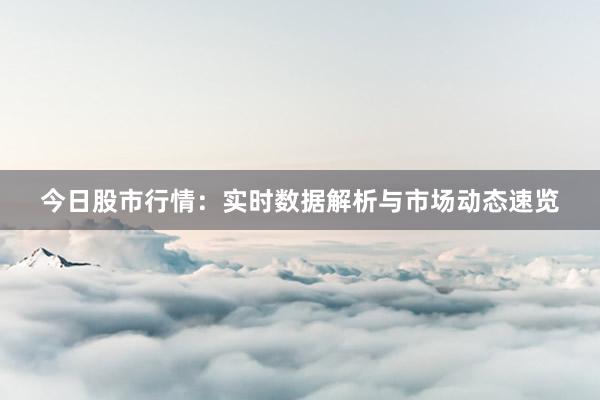今日股市行情：实时数据解析与市场动态速览