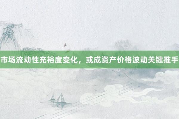 市场流动性充裕度变化，或成资产价格波动关键推手