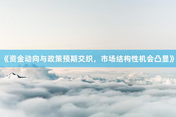 《资金动向与政策预期交织，市场结构性机会凸显》