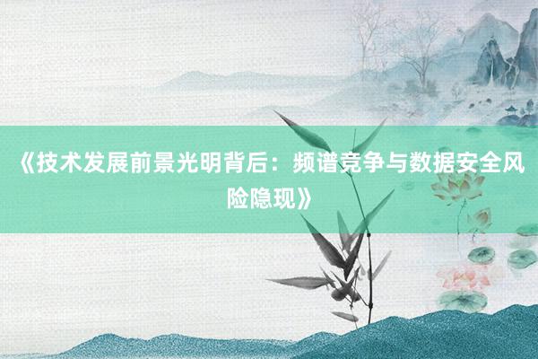 《技术发展前景光明背后：频谱竞争与数据安全风险隐现》