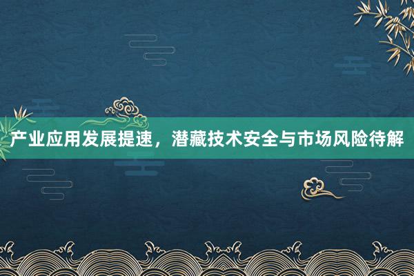 产业应用发展提速，潜藏技术安全与市场风险待解